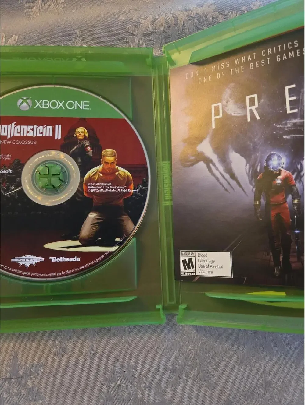 Wolfenstein II: The New Colossus - Xbox One Game Disc and Case